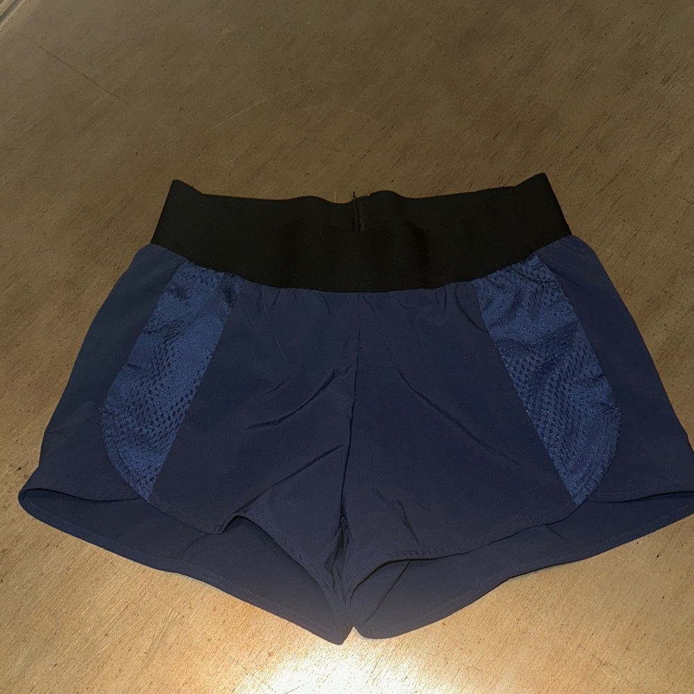 adidas Women's Black and Navy Athletic Shorts